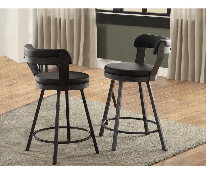 Cortez Swivel Stools - Black